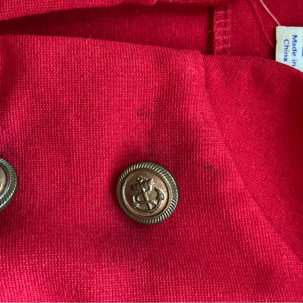 Red Military-Style Jacket - Picture 4 of 4